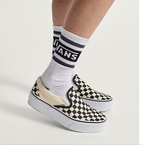 Vans Classic Slip-On Platform Checkerboard Shoe